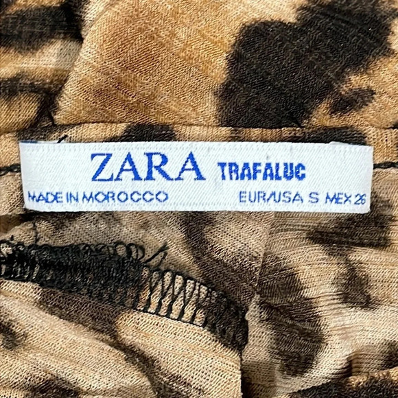 Zara Trafaluc Lace Trim Leopard Camisole Cami Tank Top S - Picture 11 of 14